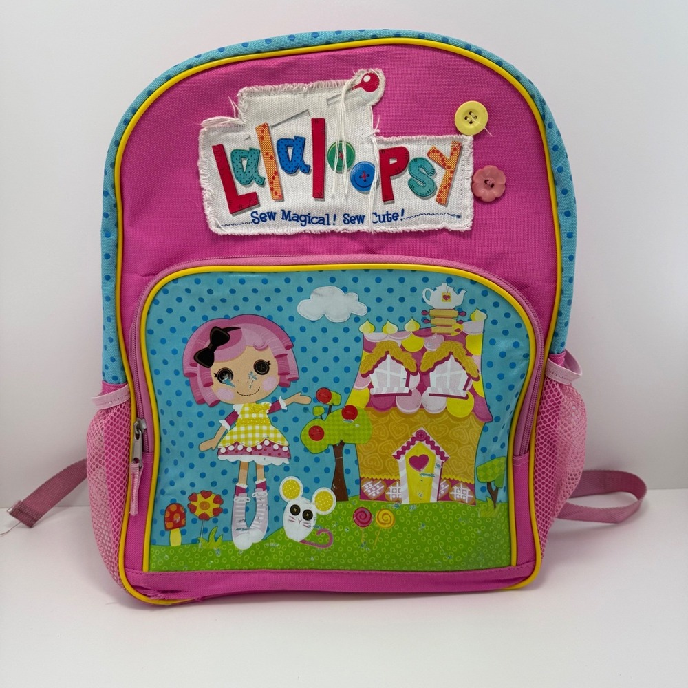 Rare MGA Lalaloopsy Crumbs Sugar Cookie Backpack School Bag Pink READ